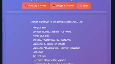 A visual representation of the Ascon Algorithm