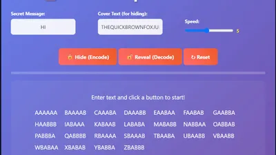 A visual representation of the Bacon's Cipher