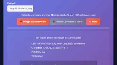 A visual representation of the ChaCha20-Poly1305 Algorithm